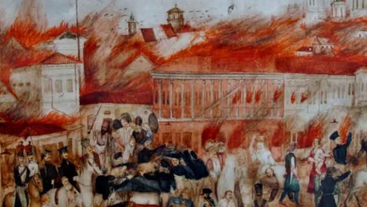 169 de ani de la incendiul care a distrus un sfert din Capitală