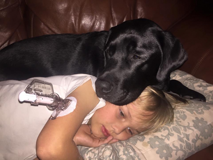 Mirosul câinelui i-a salvat viața! Cum a ocolit moartea un copil de șapte ani care suferă de diabet 