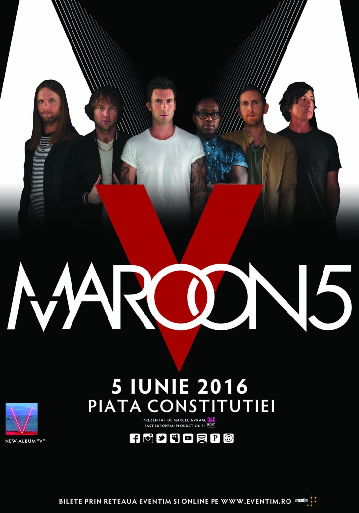 MAROON 5, pentru prima oară în România! Biletele la preţ promoţional, EPUIZATE