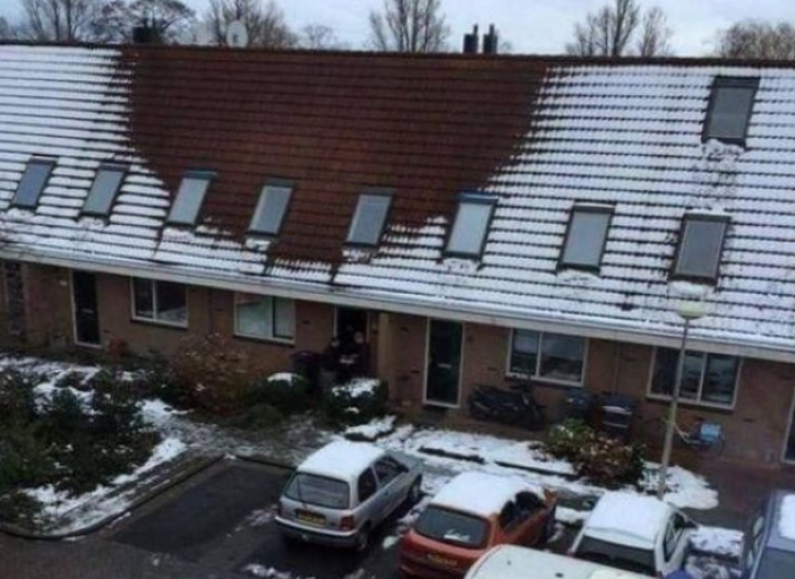 Fenomen ciudat. Zăpada nu se așeza pe acoperiș. Urmarea: POLIȚIA a venit și a arestat locatarii