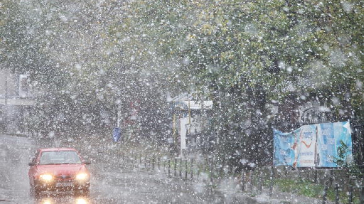 Explicații pentru ninsoarea neobișnuită de sâmbătă din București