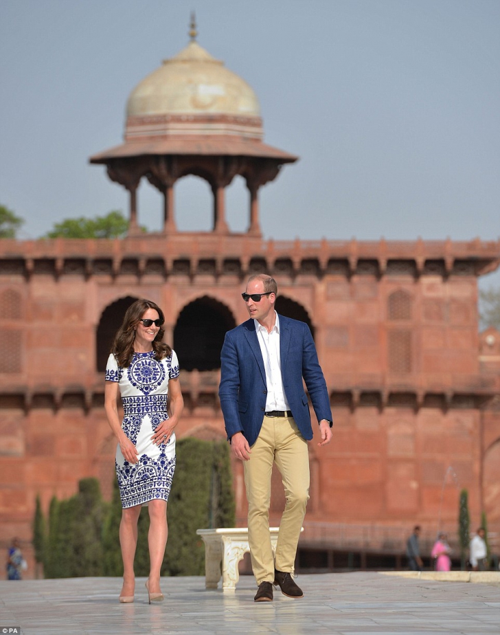 Prințul William și Kate Middleton, pe urmele lui Lady Di la Taj Mahal
