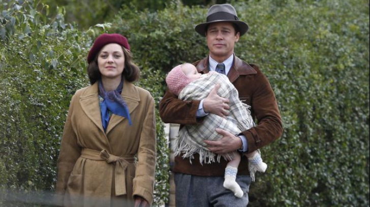 Brad Pitt și Marion Cotillard, poveste de dragoste incendiară în "Allied"