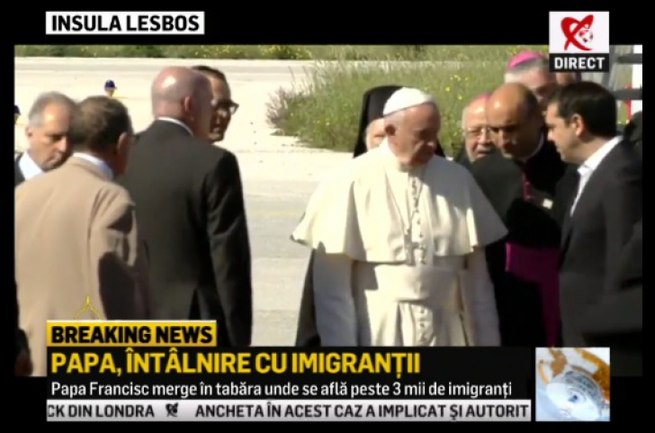 Papa Francisc, în vizită pe Insula Lesbos. Transmite un mesaj de solidaritate față de imigranţi