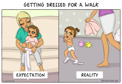 Cum se schimbă viaţa unui cuplu când apare copilul. Te aştepţi să fie într-un fel, dar iată adevărul