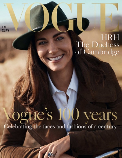 Kate Middleton, pe coperta numărului aniversar care celebrează 100 ani ai revistei VOGUE