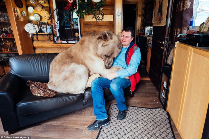 Un cuplu împarte casa, de 23 de ani, cu un urs uriaș. Imagini fabuloase!