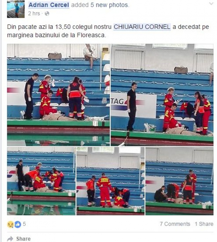 Încă o tragedie loveşte sportul românesc. Un jucător de polo a decedat în Bazinul Floreasca