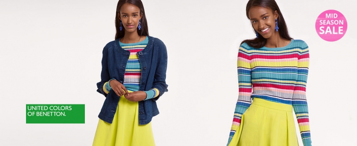 Fashion Days – 6 rochii foarte colorate, perfecte pentru primavara, de la United Colors of Benetton