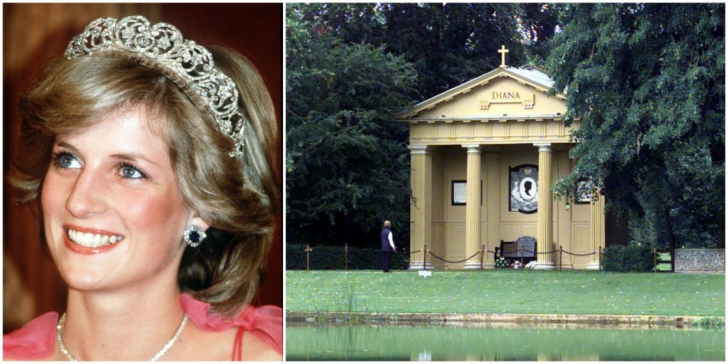 Cum arată mormântul Prințesei Diana, amenajat în inima unui lac
