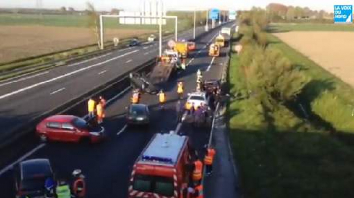 Accident în lanţ pe o autostradă din Franţa. Autorităţile sunt în alertă