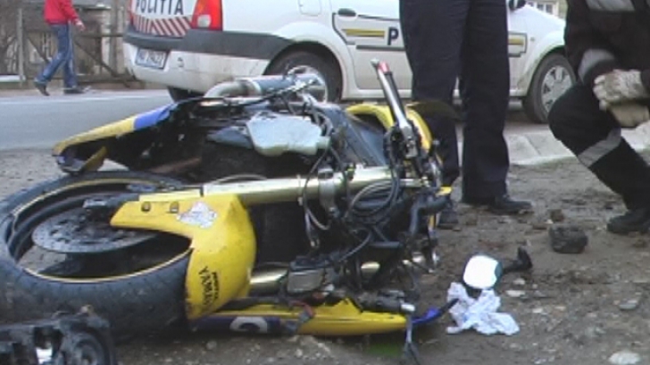 Tânăr motociclist decedat într-un accident