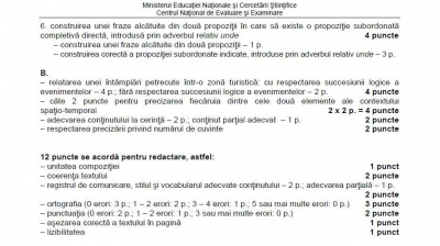 EVALUARE NAŢIONALĂ 2016. BAREM și subiecte la romana. Rezolvări corecte afișate online