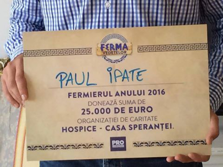 Paul Ipate, câștigătorul Fermei Vedetelor, a donat jumate din premiu