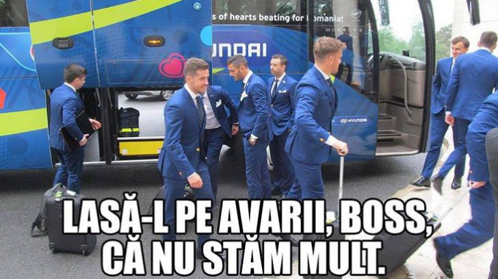 România, ţinta glumelor la EURO 2016. "Lasă-l pe avarii, boss, că nu stăm mult!" VIDEO