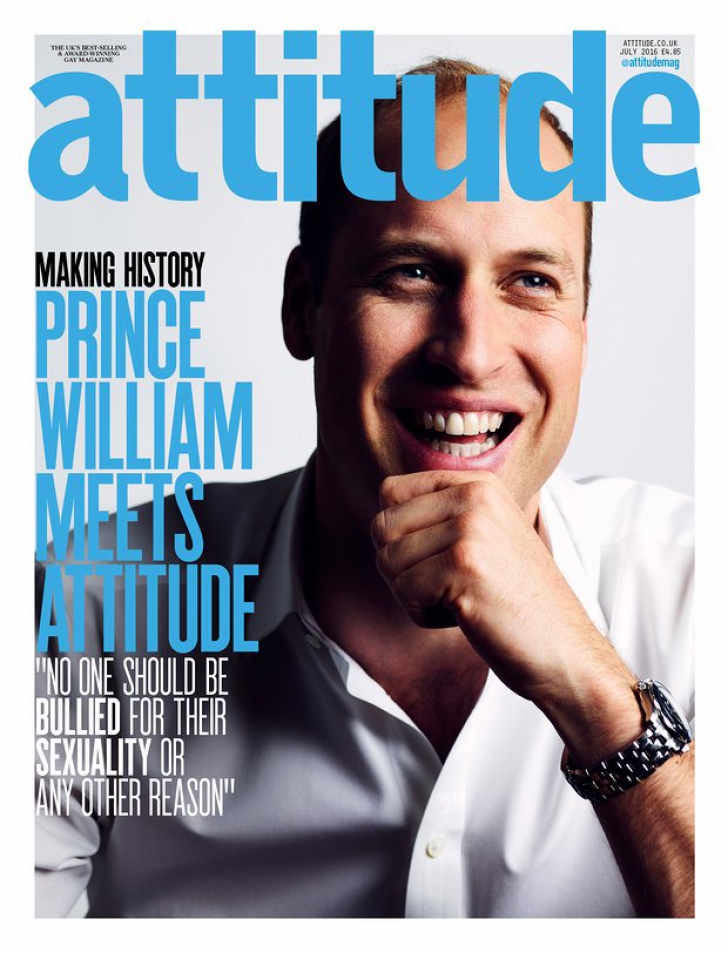 Prințul William, pe coperta unei reviste pentru homosexuali. Reacția Casei Regale Britanice