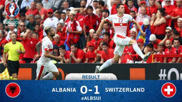 Albania Elvetia. Meci strâns și victorie pentru Elveția la EURO 2016, în grupa României