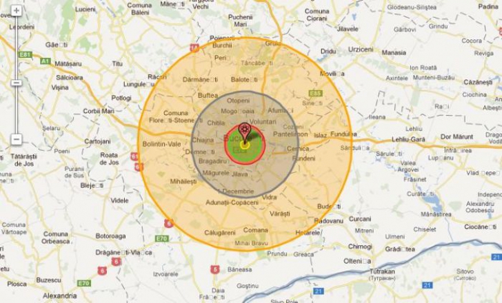 Ce s-ar întâmpla dacă ar cădea o bombă nucleară peste București