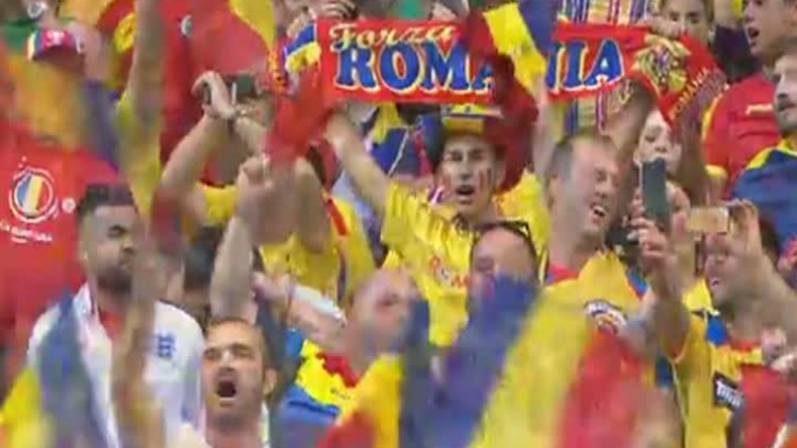 FRANȚA ROMÂNIA. Cum a arătat momentul golului în mijlocul galeriei românești pe Stade de France