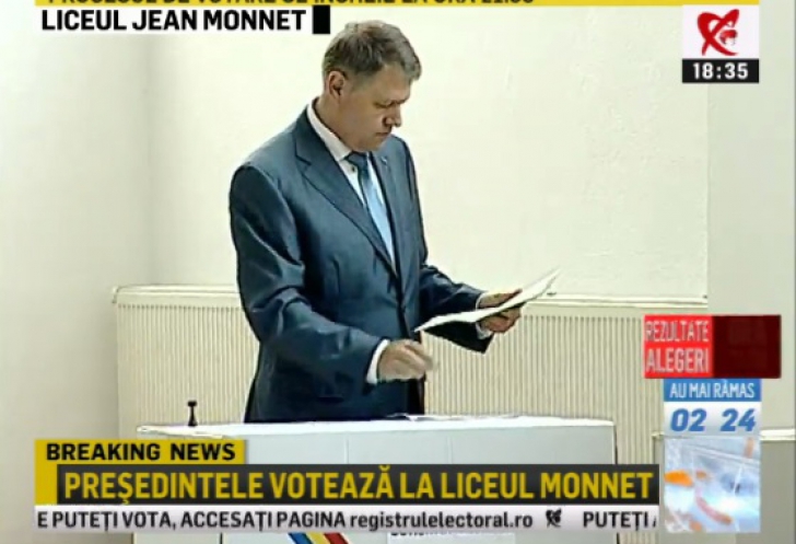 Preşedintele Klaus Iohannis a votat: "Bucureştiul acum este şi oraşul meu"