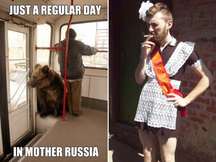 Rusia, ţara contrastelor. Fotografii nebune: te uiţi de două ori la ele şi râzi copios
