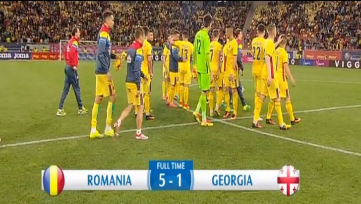 EURO 2016. România - Georgia 5-1. Oaspeţii ne-au făcut cadou toate golurile