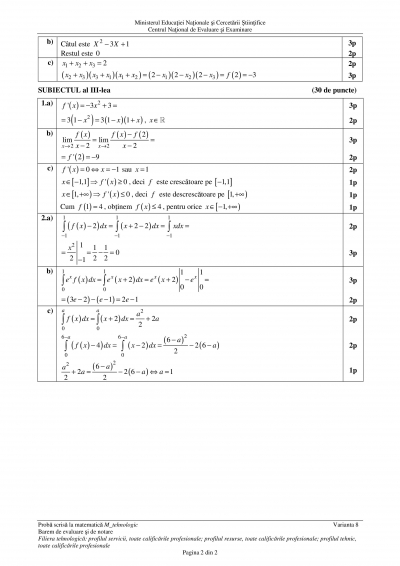 BAREM MATEMATICA M3 tehnologic