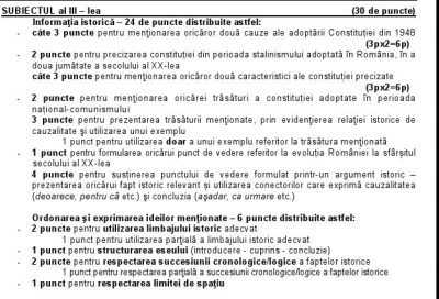 BAREM ISTORIE BAC 2016. Subiecte EDU.RO: România postbelică şi Unirea, printre subiecte la BAC.