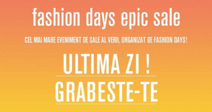 Fashion Days – Ultima zi din cea mai mare promotie. Ce oferte sunt la tenisi