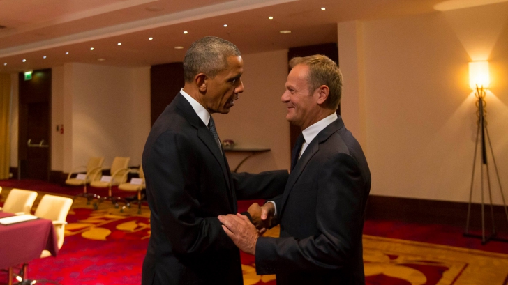 GALERIE FOTO. Summit-ul NATO de la Varşovia. Obama şi Tusk, imaginea care face înconjurul lumii 