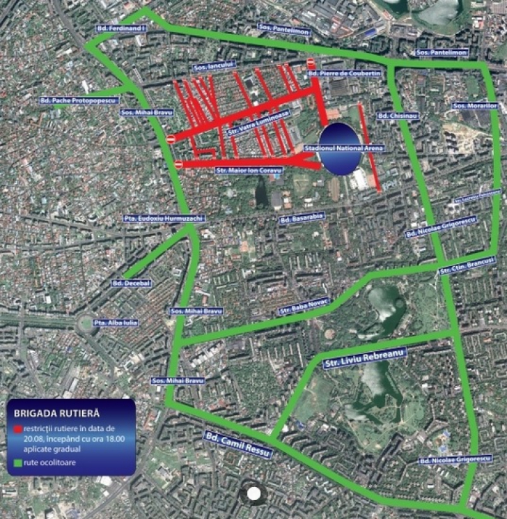 Trafic restricţionat, sâmbătă, în Bucureşti. Harta zonelor afectate