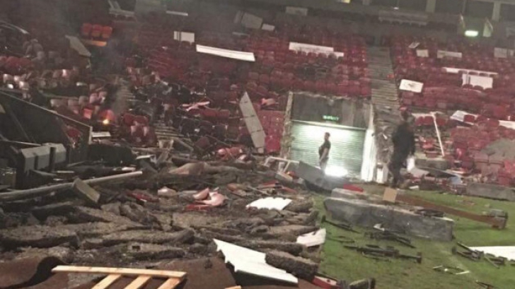 Stadionul unei celebre echipe de fotbal, aruncat în aer! Imagini incredibile!