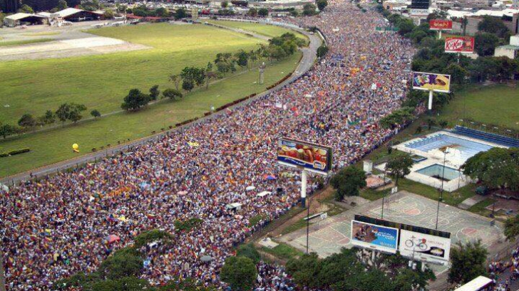 Protest uriaș, Caracas
