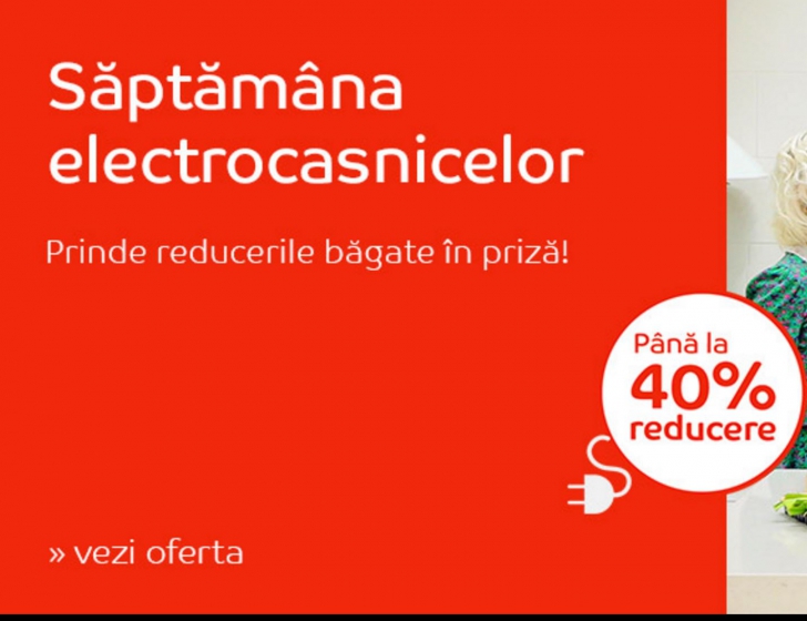 eMAG Saptamana electrocasnicelor – Printre reducerile bagate in priza – discounturi de 40%