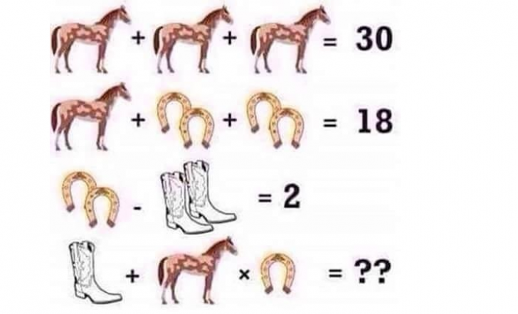 O problemă de matematică cu potcoave, cizme şi cai, virală pe internet. Tu ştii să o rezolvi?
