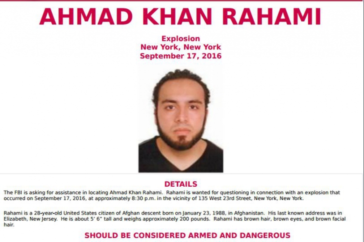 Presupusul autor al atacului cu bombă din New York, arestat după ce a împușcat un polițist