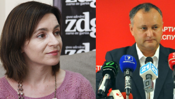 Nou sondaj în R. Moldova: Igor Dodon și Maia Sandu ar intra în turul doi al prezidențialelor
