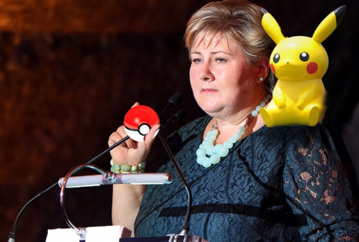 Primul ministrul norvegian, surprins în timp ce vâna Pokemoni în Parlament