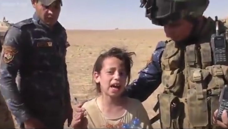 Scene emoţionante: reacţia unei fetiţe de 10 ani, salvată din mâinile ISIS - VIDEO