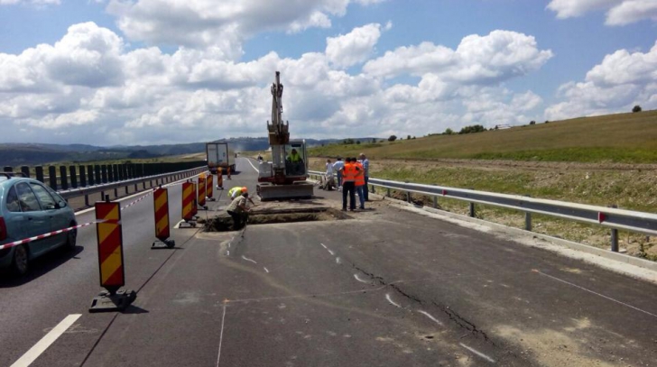 14.00: S-a redeschis circulația pe autostrada A1 Orăștie - Sibiu 