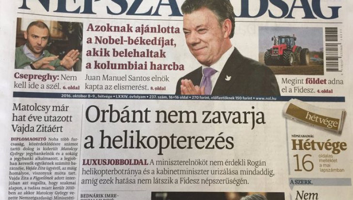 Stare de şoc în Ungaria. Cel mai important cotidian anti-Orban a fost închis