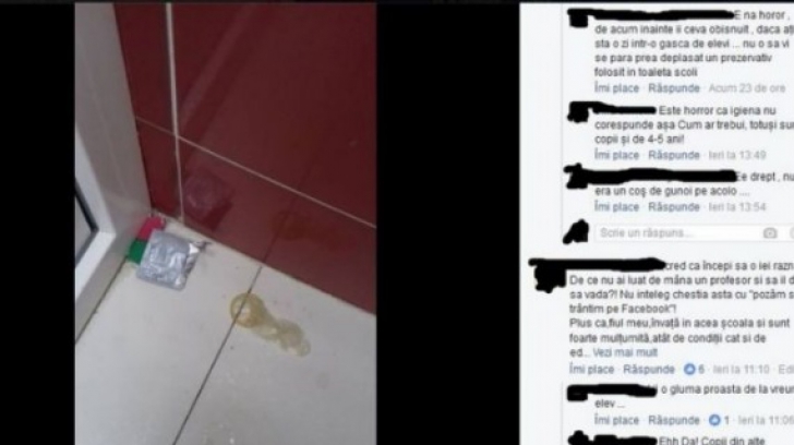 Prezervativ folosit, găsit de o mamă în toaleta unei şcoli din Lugoj: "Era în baia fetelor"