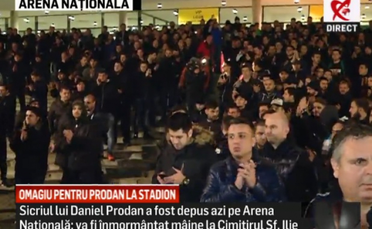 Numele lui Didi Prodan, scandat de sute de suporteri la Arena Naţională. Ce banner au afişat fanii