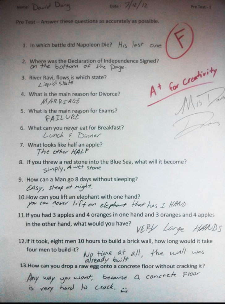 Top 10 modalități geniale de a răspunde la examene atunci când nu ai învățat deloc