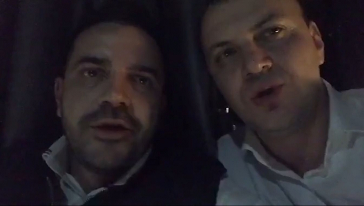 Clipul halucinant al nopții electorale. Sebastian Ghiță și Bogdan Diaconu cântă "Noi suntem români"
