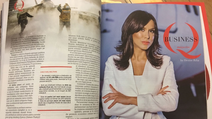 Jurnalista Realitatea TV Denise Rifai coordonează un supliment economic al revistei Q Magazine