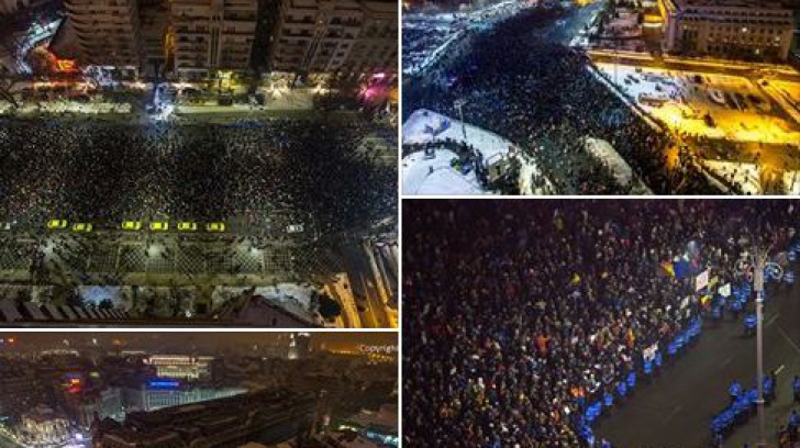 9 poze fantastice care arată adevărata dimensiune a protestului din București