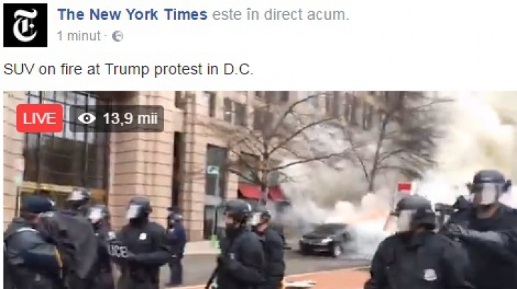 Proteste împotriva lui Trump: Violențe în apropierea Casei Albe. Poliția a arestat 90 de persoane