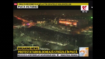 Protest Bucureşti Piaţa Victoriei