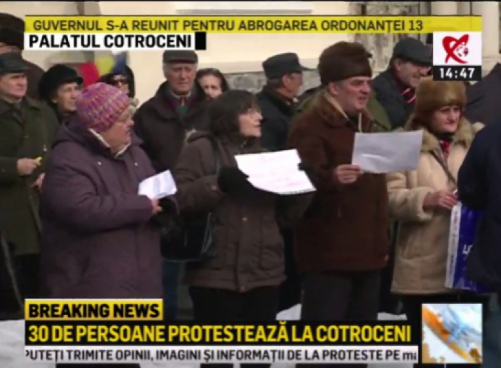 Protestul de la Cotroceni